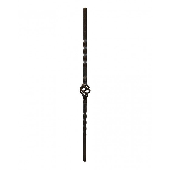 Metal Square Twist Basket Spindle