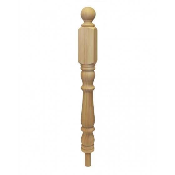 Tulip Peg Newel Post Ball Cap Pine