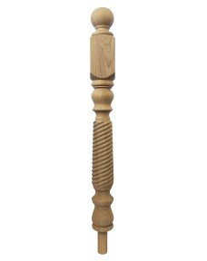 Latvian Twist Peg Newel Post