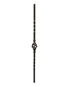 Metal Square Twist Basket Spindle