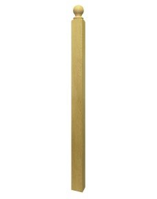 Plain Square Solid Newel Post With Chamfer