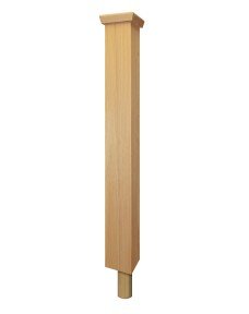 Plain Square Solid Peg Newel Post