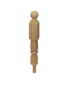 Short Single Block Peg Newel Post