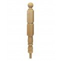 Double Block Peg Newel Post Ball Cap Pine