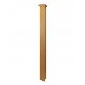 Plain Square Solid Newel Post Square Cap Pine