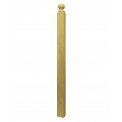 Plain Square Solid Newel Post With Chamfer Ball Cap Pine